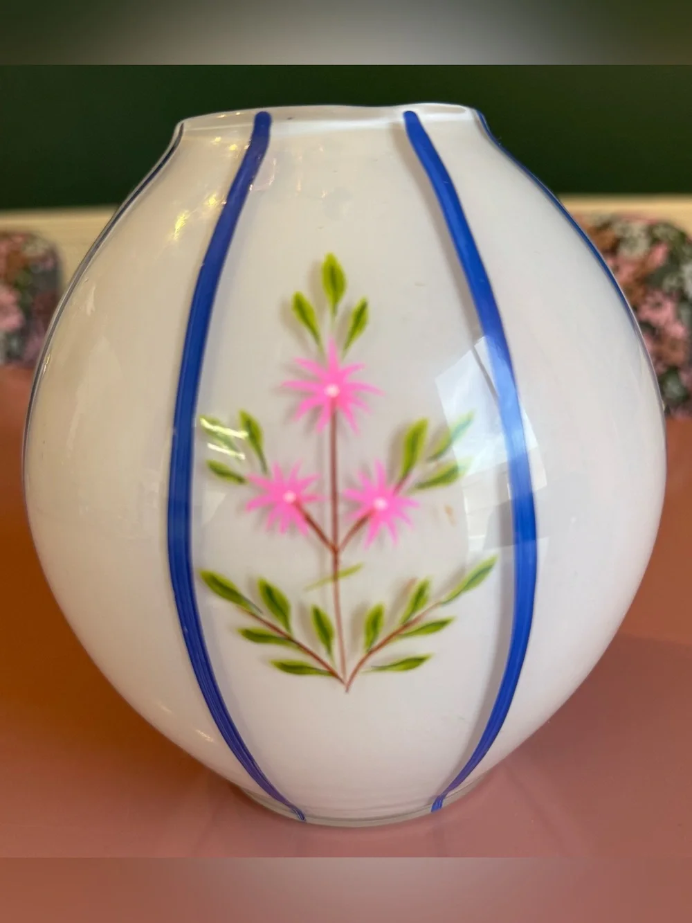Anthropologie Joanne Floral Glass Vase